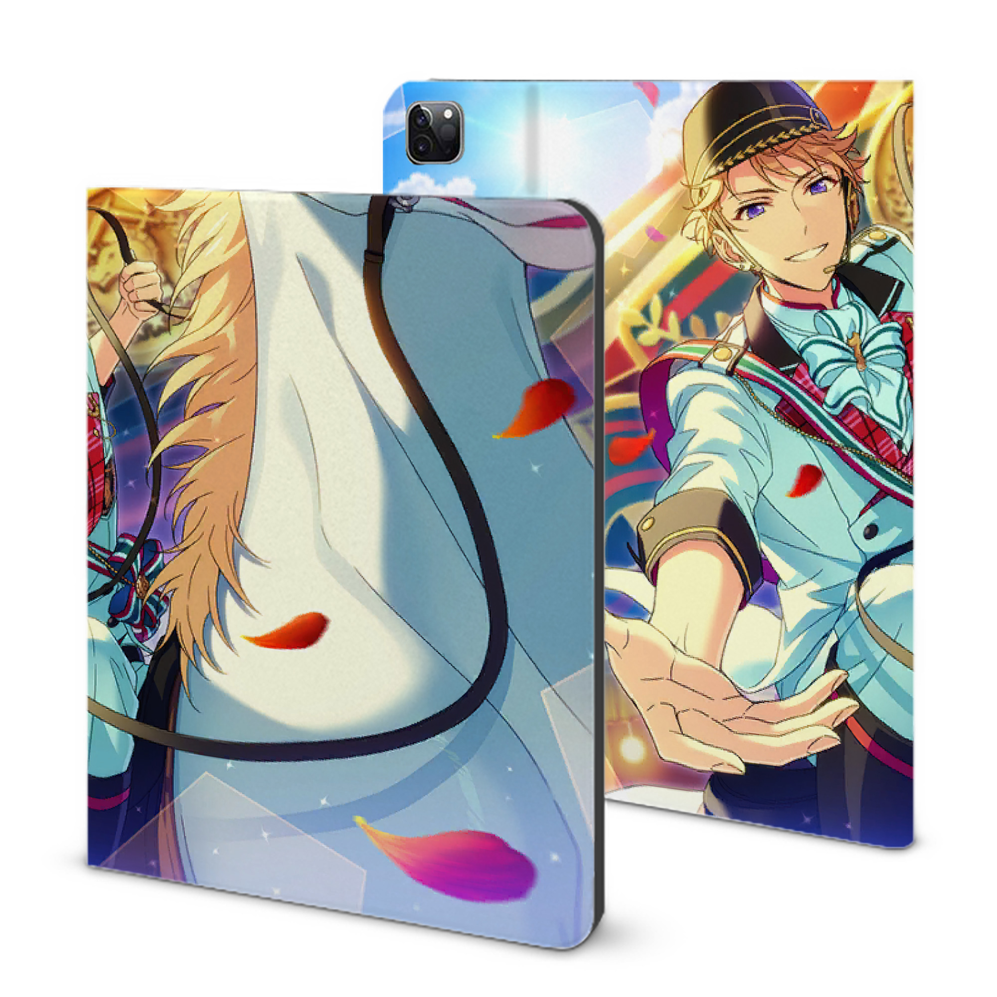 （画像用） あんさんぶるスターズ! Ensemble Stars IPad ケース ブック型 PUレザー TPU 耐衝撃 軽量 薄型 ペン収納なし 全面保護 IPad 各モデル対応